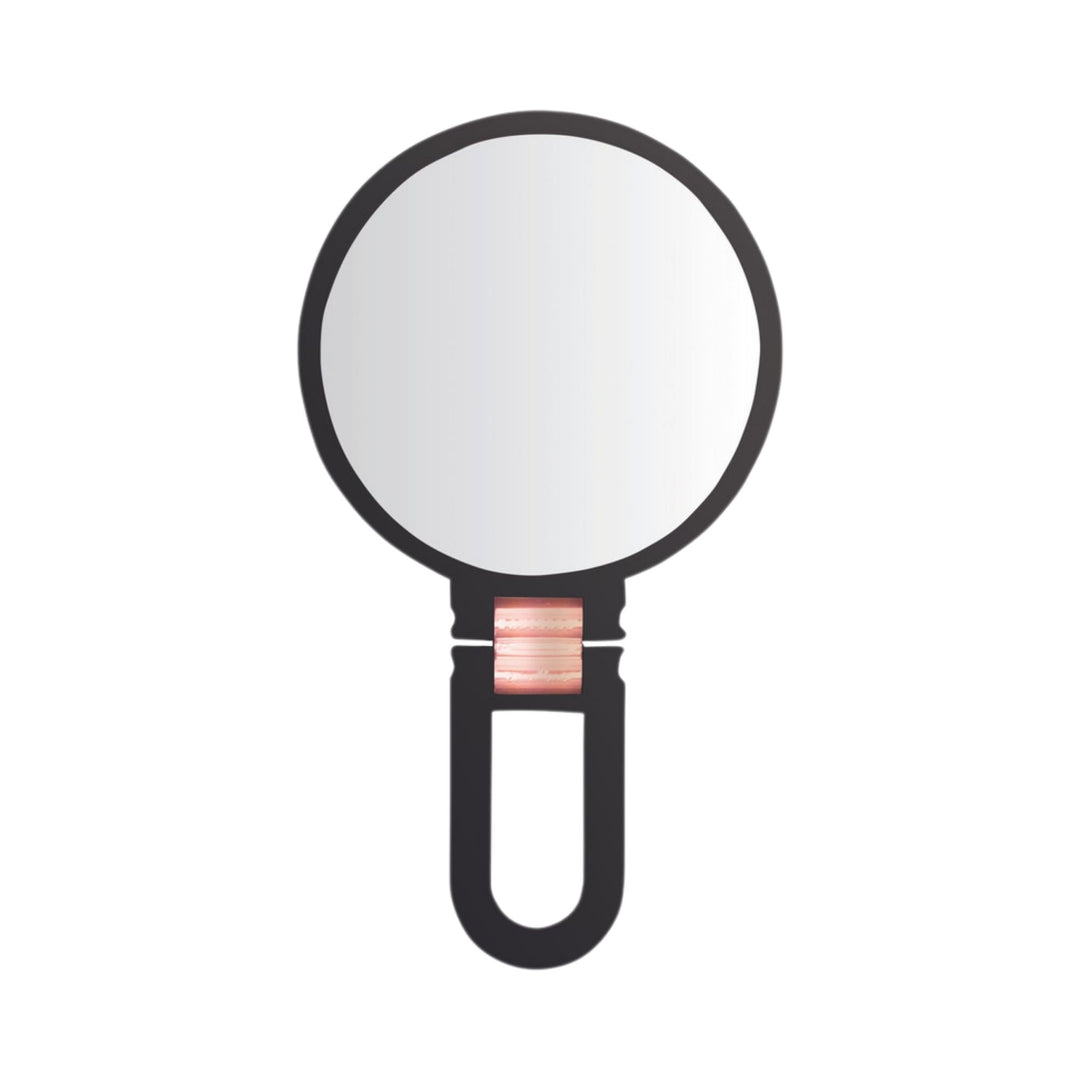 Danielle Handheld Soft Touch Mirror - Black 10x Mag