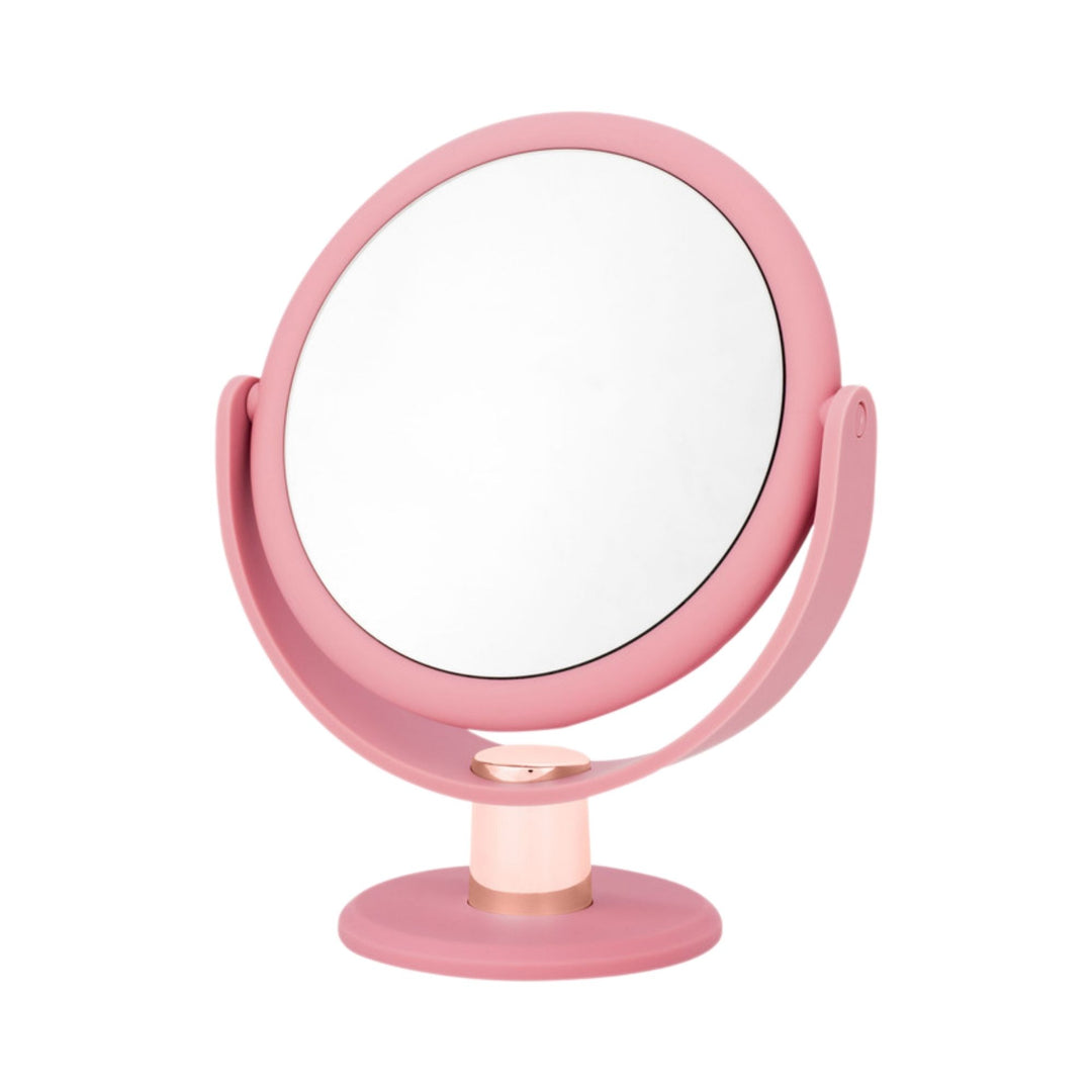 Danielle Blush & Rose Gold Stem Vanity Mirror 10x Mag
