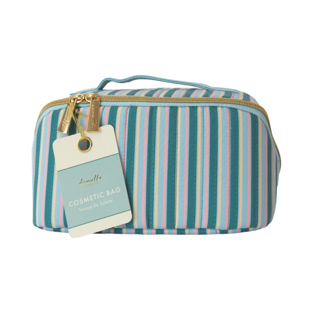 Danielle Creations Stripe Cross Zip Cosmetic Bag