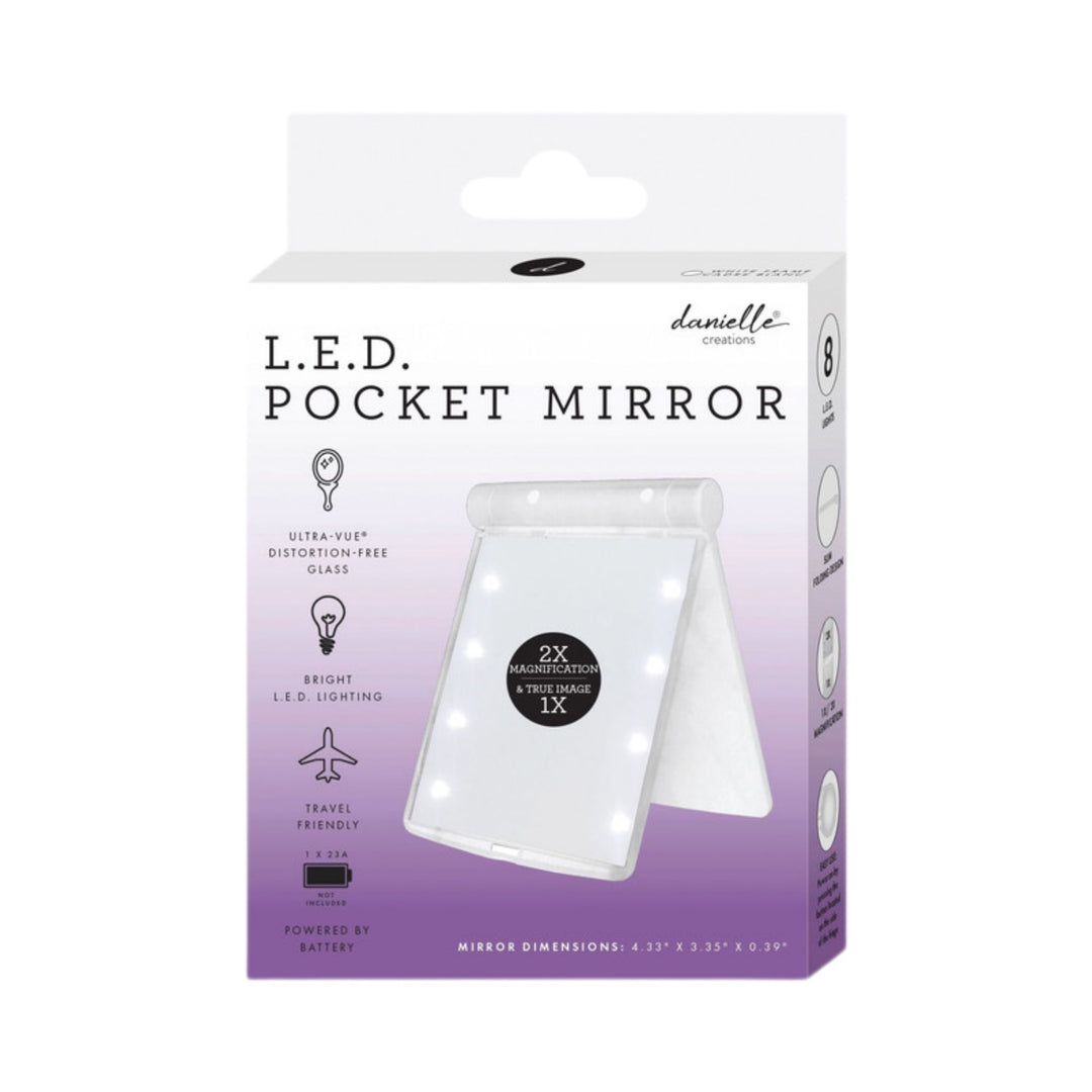 Danielle Creations L.E.D Pocket Mirror White