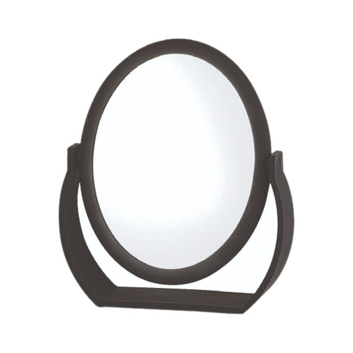 Danielle Soft Feel Black Oval Mirror 7x Mag