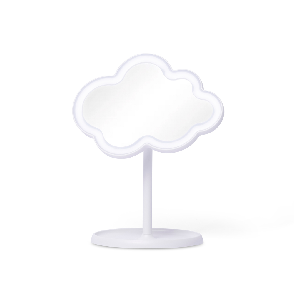 Load image into Gallery viewer, L.E.D. Cloud Mirror + Accessory Tray
