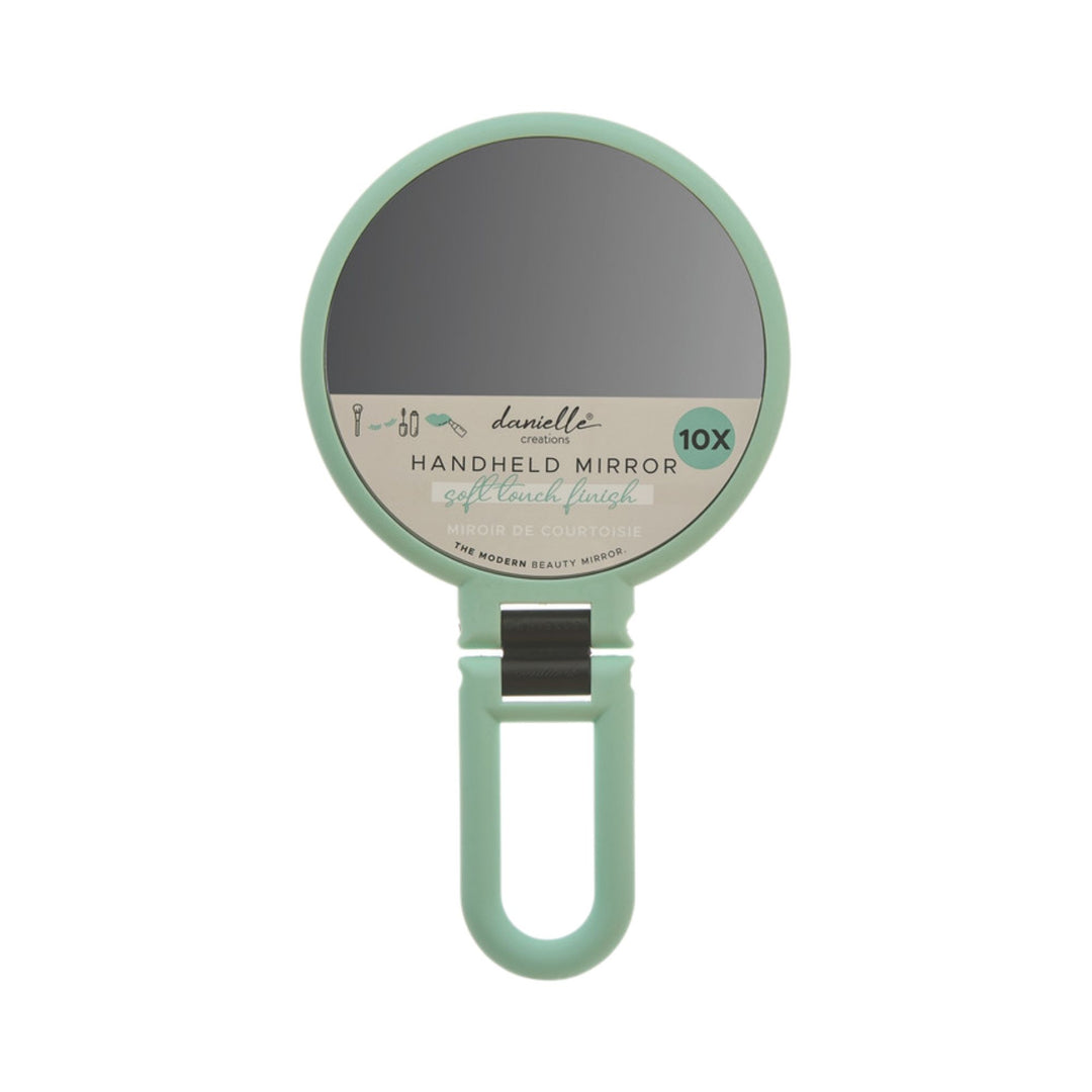 Danielle Handheld Soft Touch Mirror - Seafoam