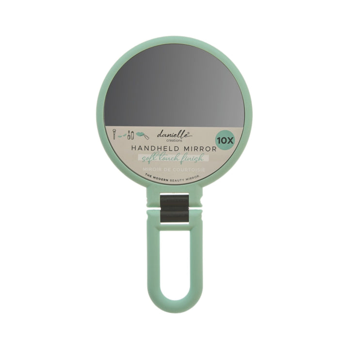 Danielle Handheld Soft Touch Mirror - Seafoam