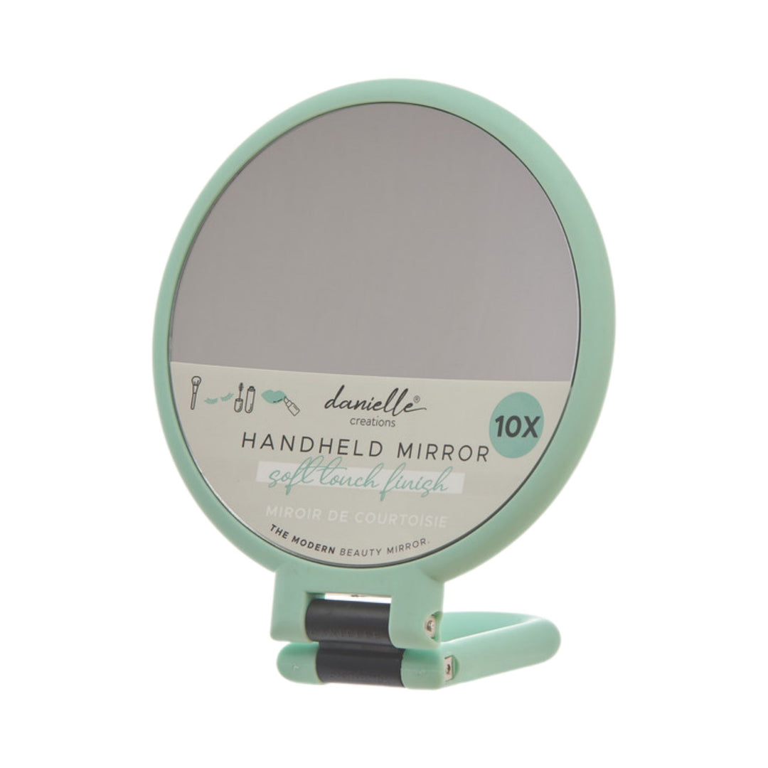 Danielle Handheld Soft Touch Mirror - Seafoam