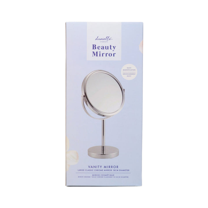 Danielle Large Chrome Pencil Mirror  5x Mag