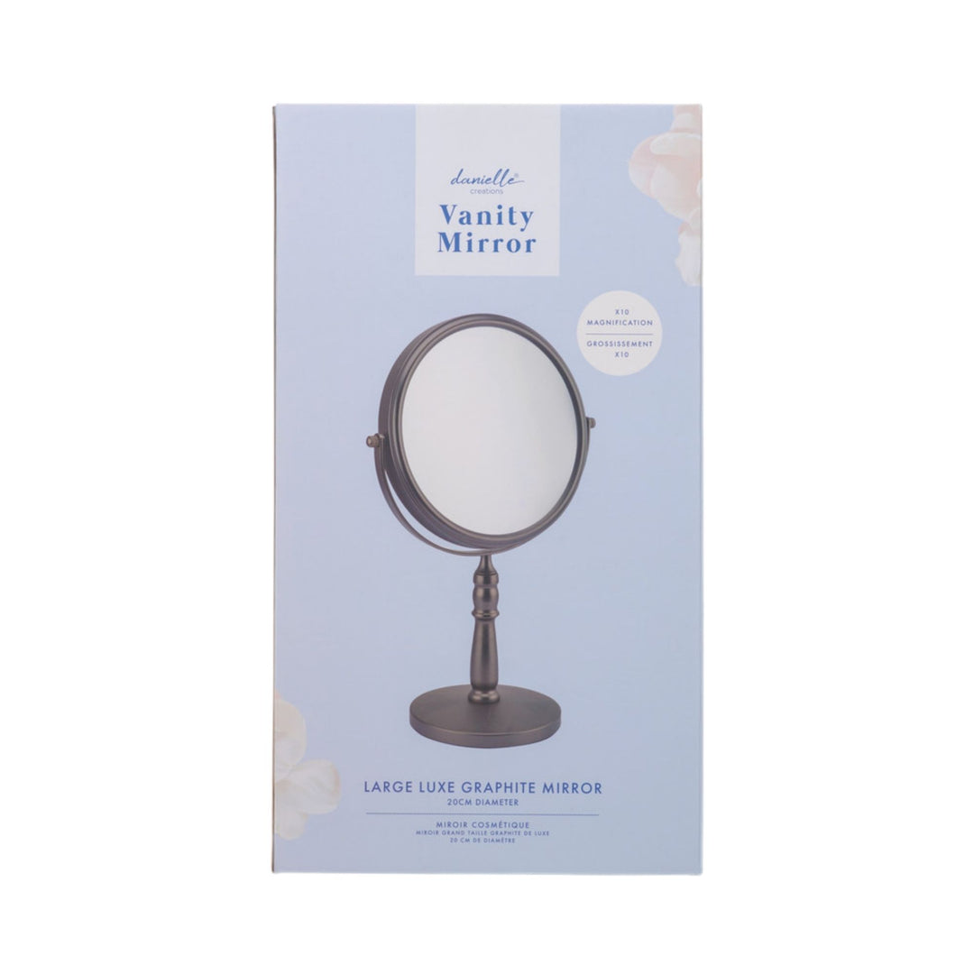 Danielle Large Graphite Vanity Mirror 10x Mag (Boxed)