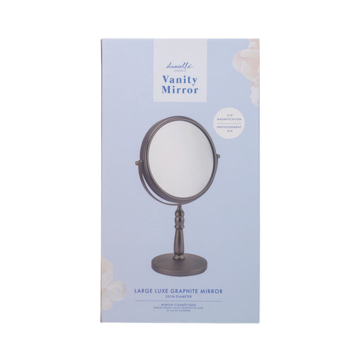 Danielle Large Graphite Vanity Mirror 10x Mag (Boxed)