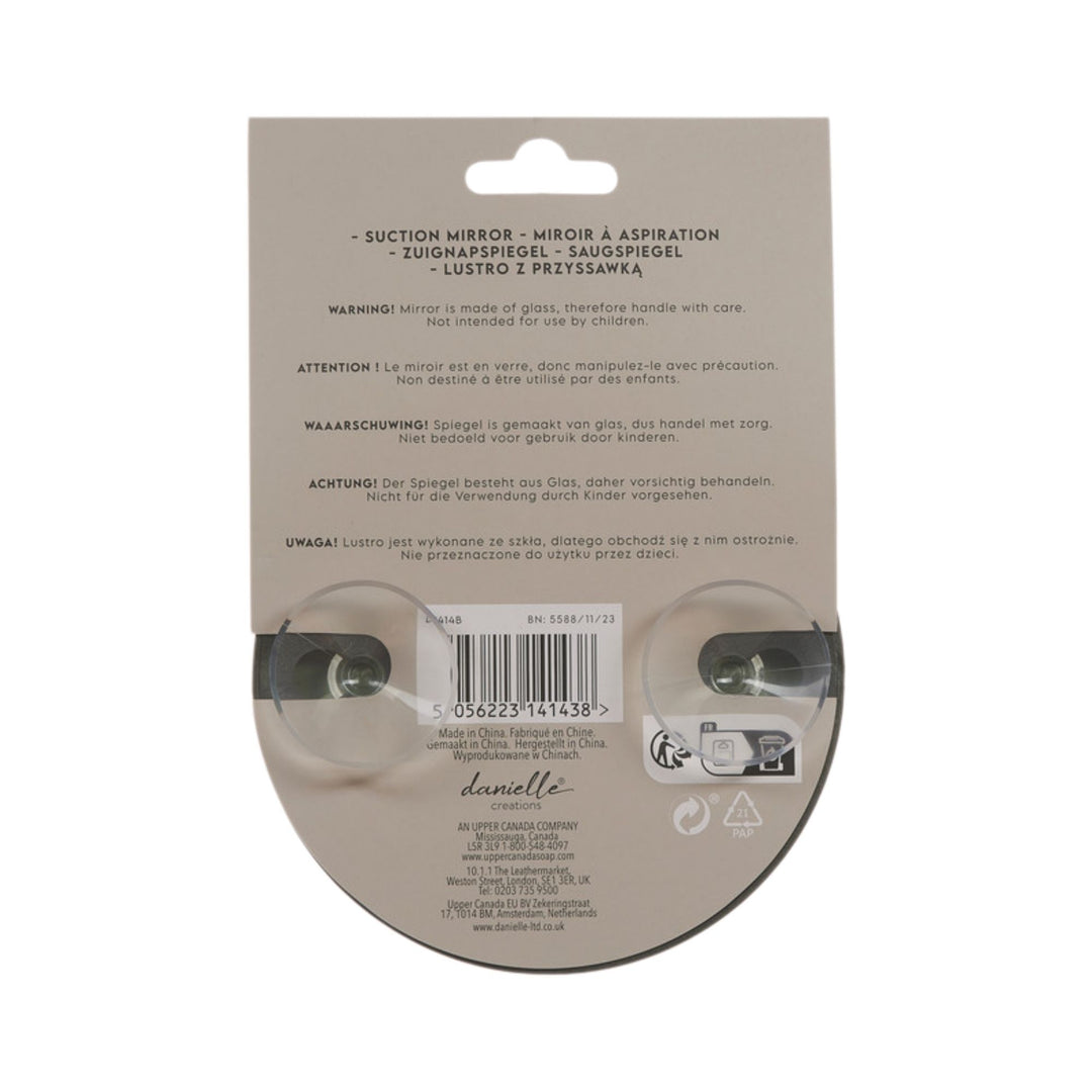 Danielle Suction Mirror - Black 10x Mag