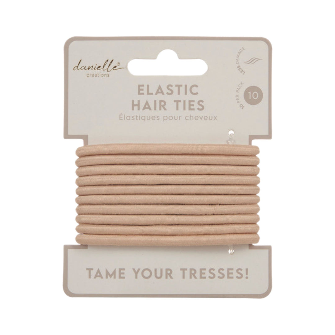 Danielle Elastic Hair Ties 10pc - Blonde