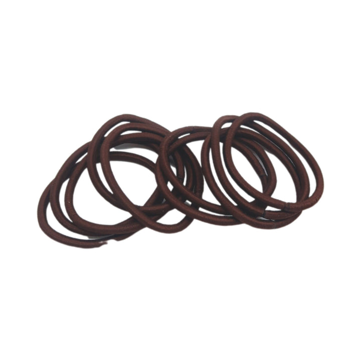 Danielle Elastic Hair Ties 10 pc -Brown