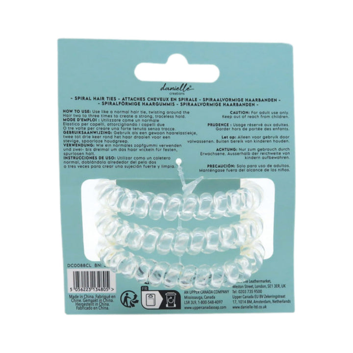 Danielle Spiral Hair Ties 3pc