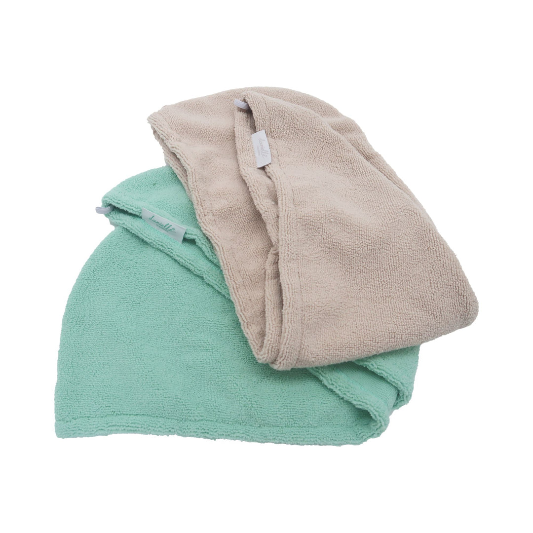 Hair Turban Twin Pack Grey & Mint