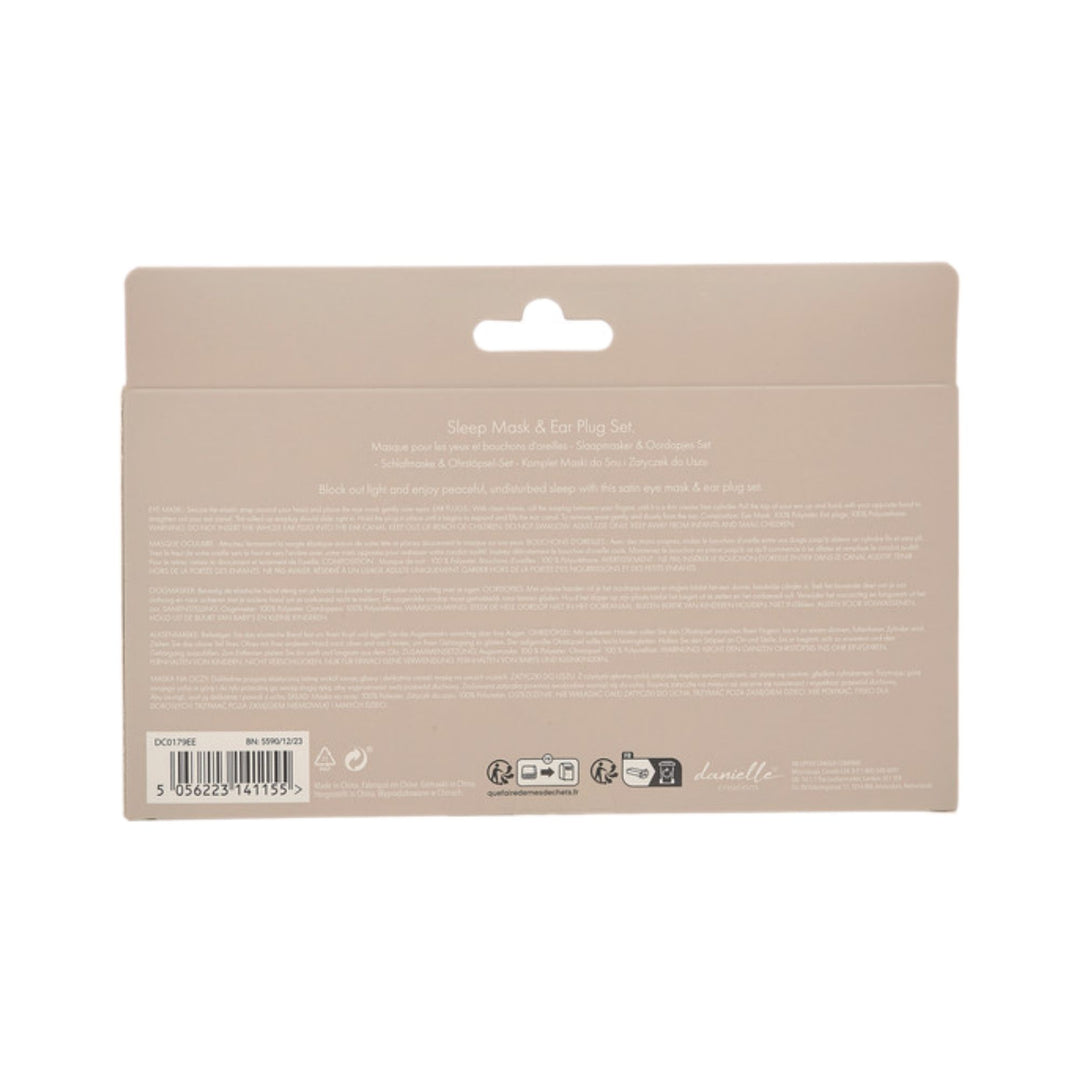 Danielle Simply Slouch Satin Eye Mask & Ear Plugs