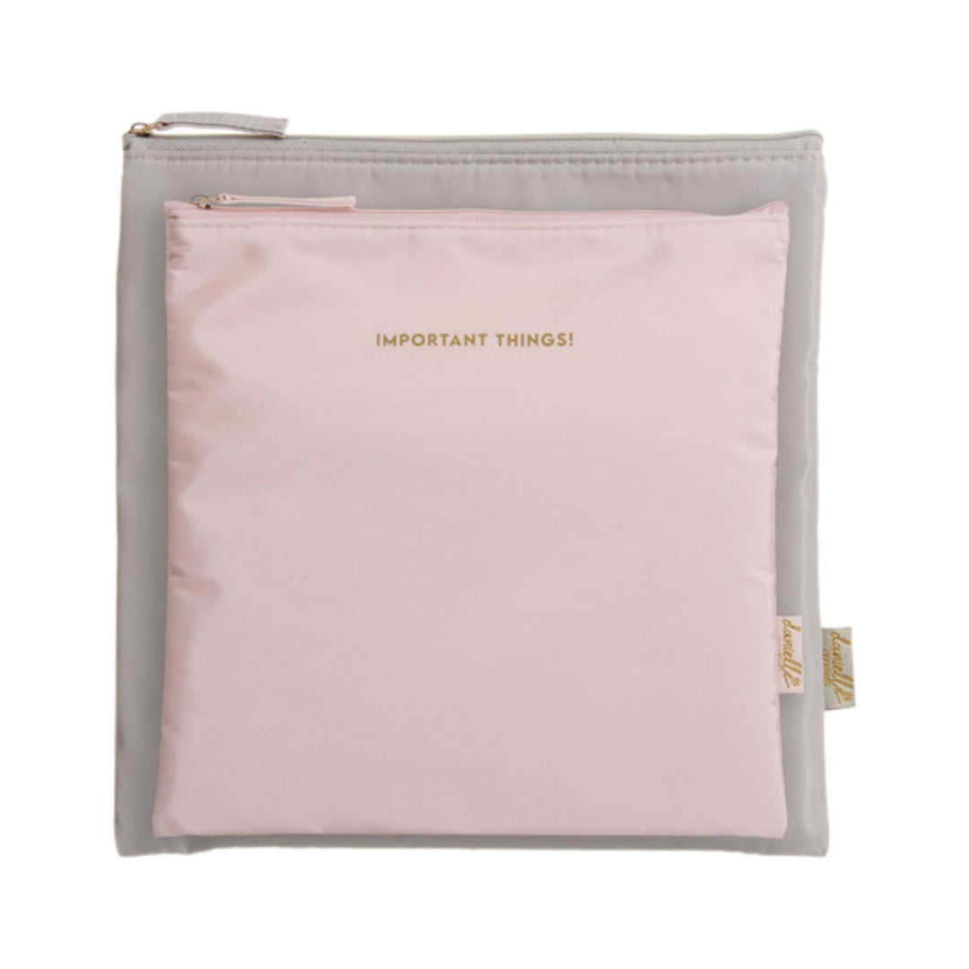 2 Pack Flat Cosmetic Pouches