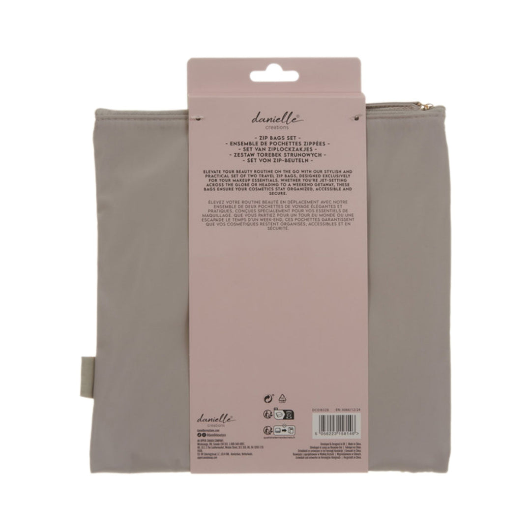 2 Pack Flat Cosmetic Pouches