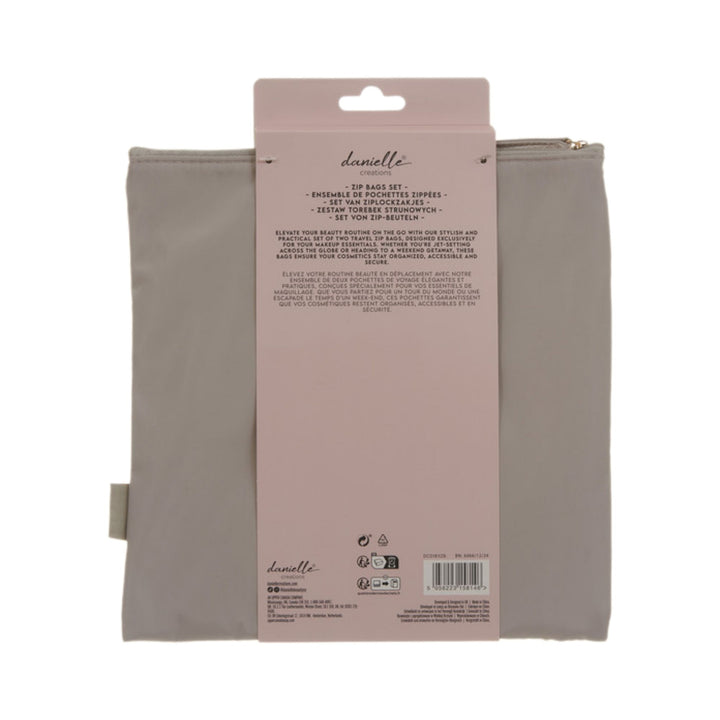 2 Pack Flat Cosmetic Pouches