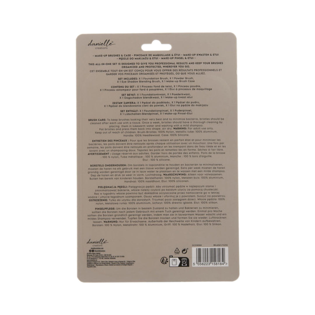 Travel Make-up Brushes with Silicone Cover