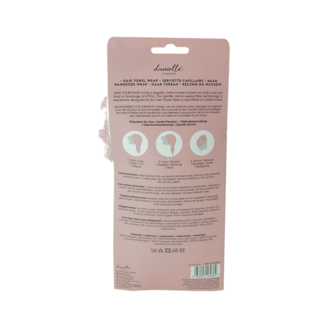 Danielle Creations Turban Hair Towel - Pink