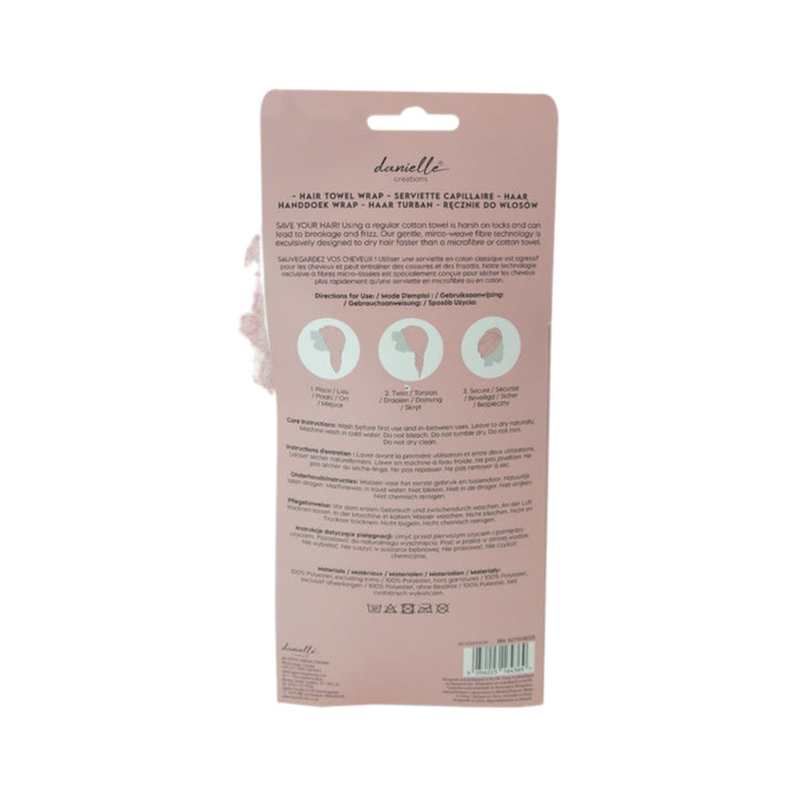 Danielle Creations Turban Hair Towel - Pink