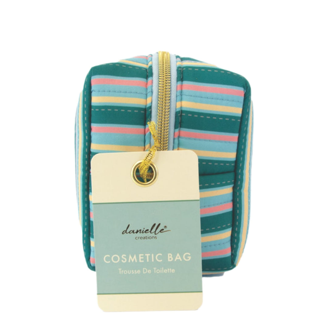 Danielle Creations Stripe Small Quilted Cosmetic Bag