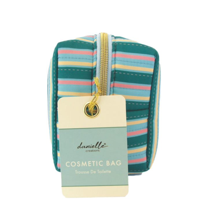 Danielle Creations Stripe Small Quilted Cosmetic Bag
