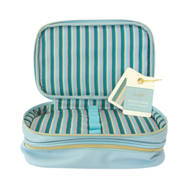 Danielle Creations Double Zip Stripe Vanity Case