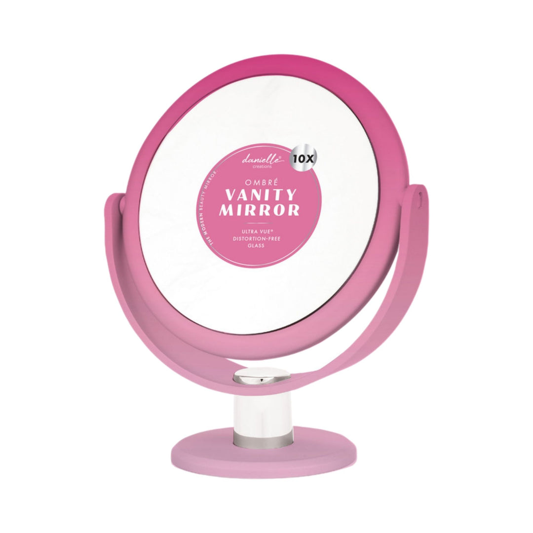 Danielle Soft Touch Vanity Mirror Pink Ombre 10x Mag