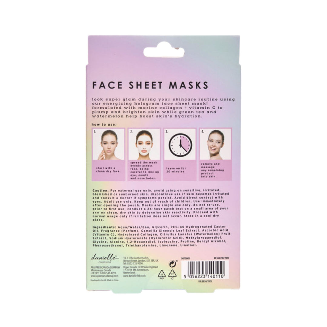 5pc Face Mask - Hologram
