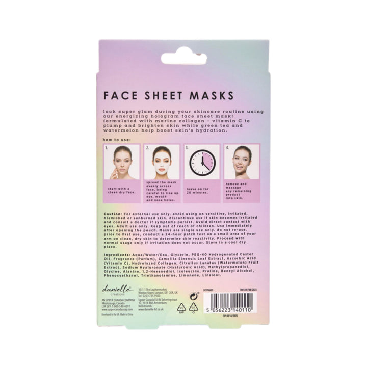 5pc Face Mask - Hologram