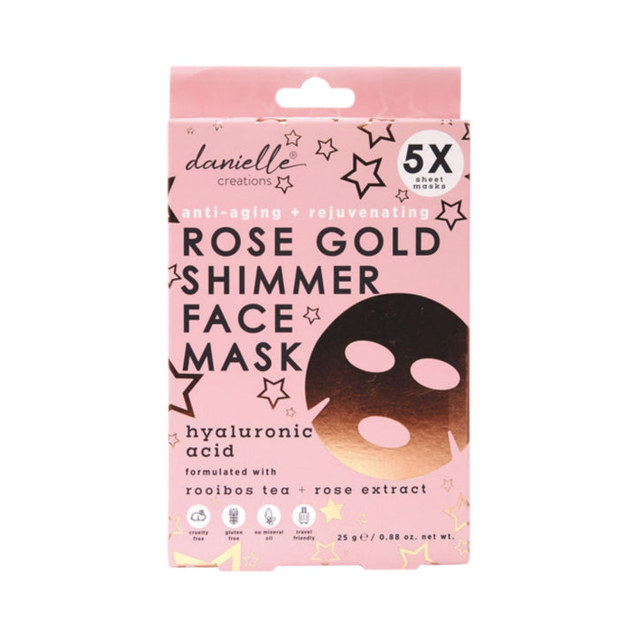 5pc Face Mask- Rose Gold Shimmer