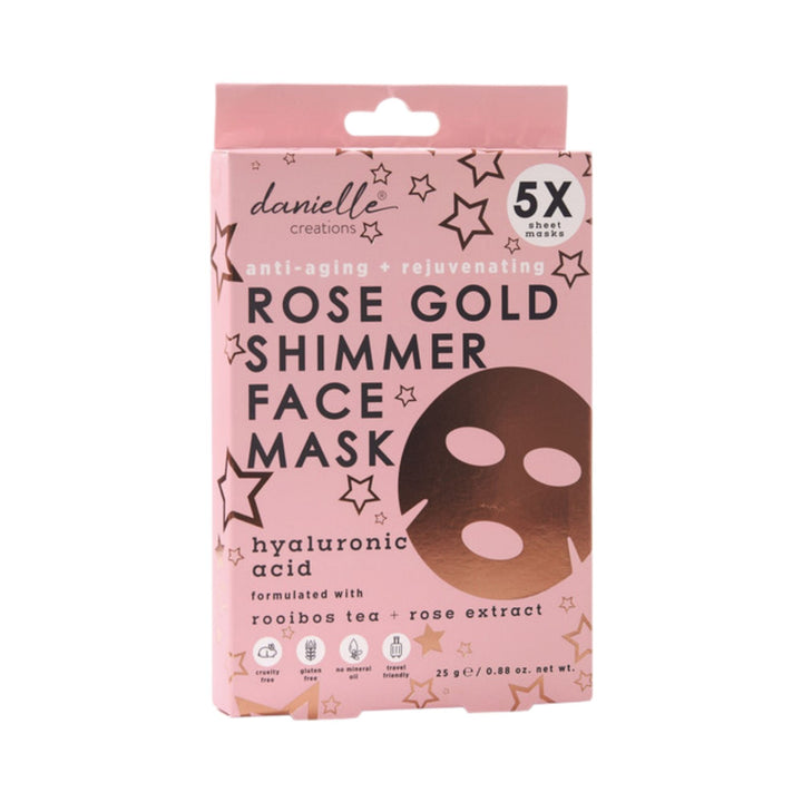 5pc Face Mask- Rose Gold Shimmer