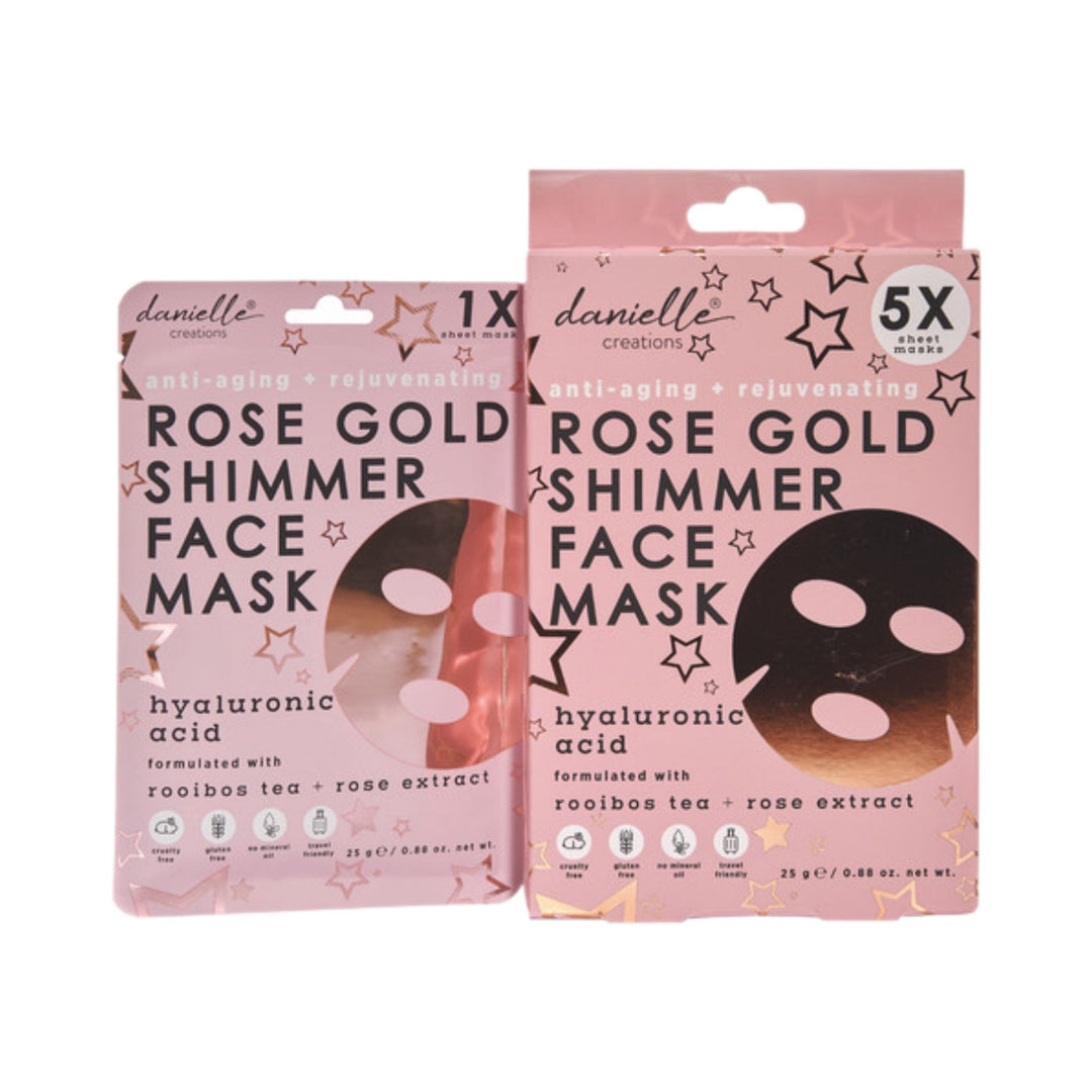 5pc Face Mask- Rose Gold Shimmer