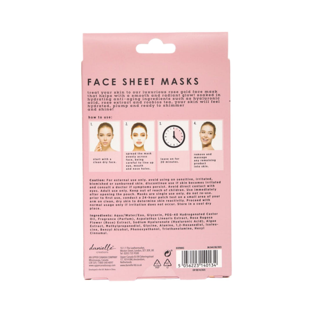 5pc Face Mask- Rose Gold Shimmer