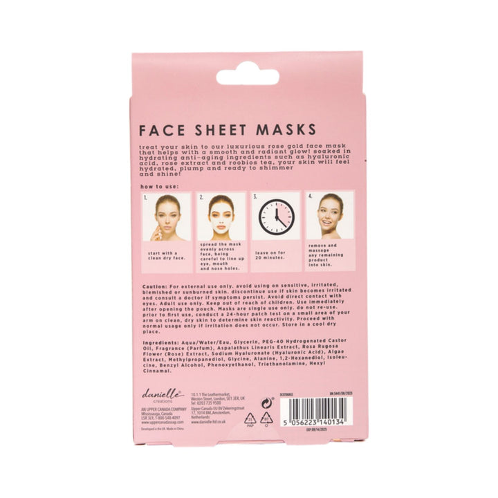 5pc Face Mask- Rose Gold Shimmer