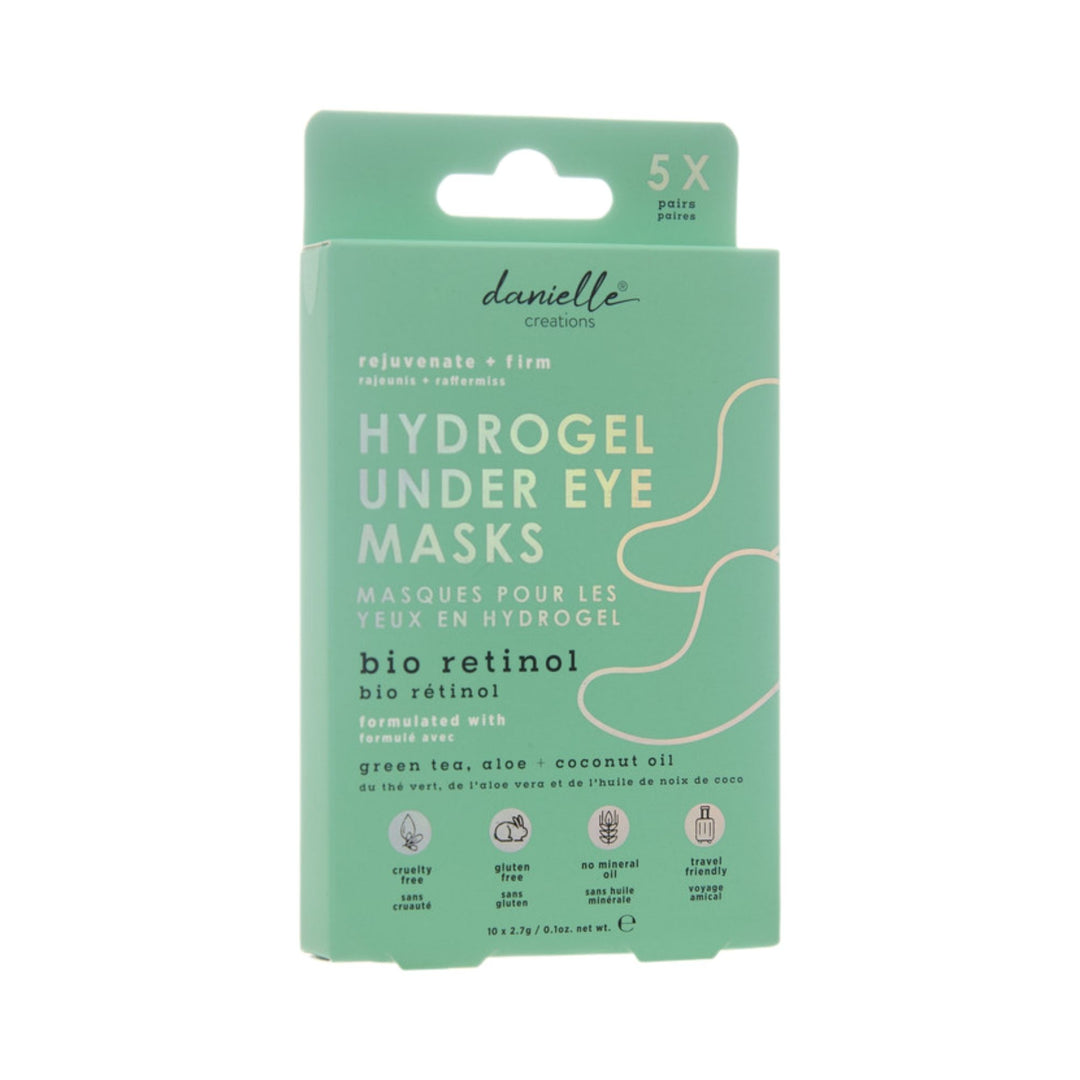 5pc Hydrogel Under Eye Masks - Bio Retinol With Green Tea, Aloe & Coconut Oil