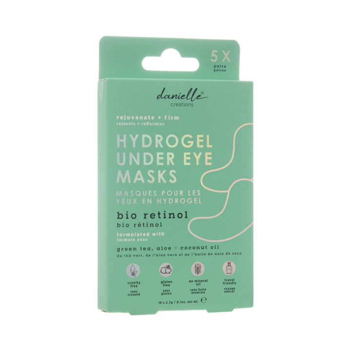 5pc Hydrogel Under Eye Masks - Bio Retinol With Green Tea, Aloe & Coconut Oil
