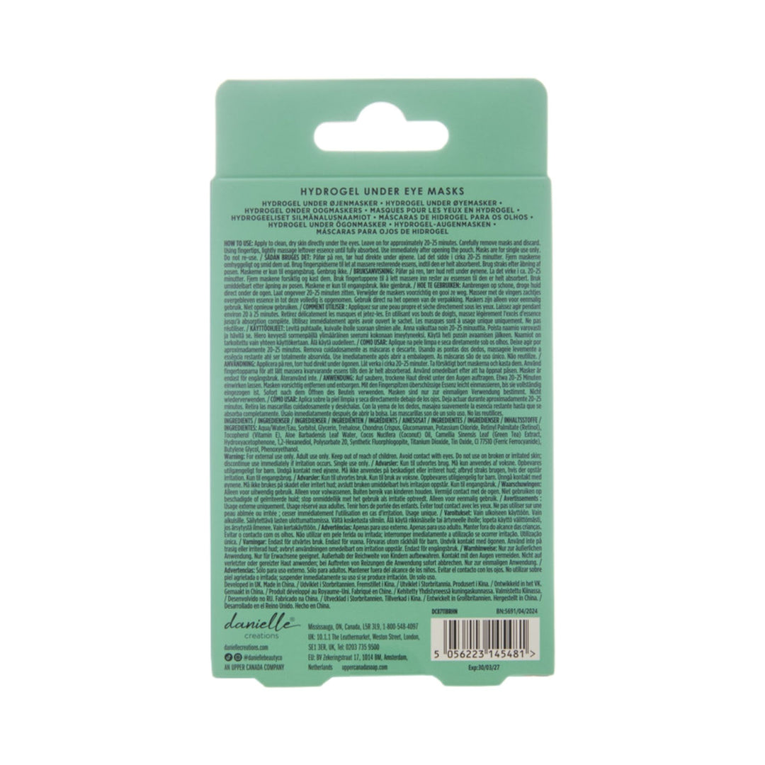 5pc Hydrogel Under Eye Masks - Bio Retinol With Green Tea, Aloe & Coconut Oil