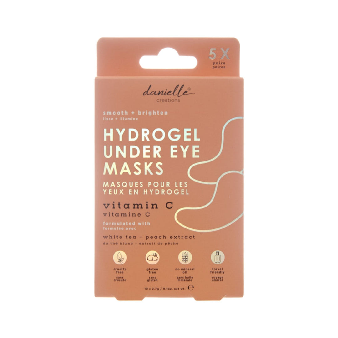 5pc Hydrogel Under Eye Masks - Vitamin C, White Tea & Peach Extract
