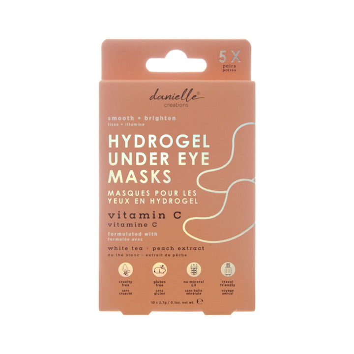 5pc Hydrogel Under Eye Masks - Vitamin C, White Tea & Peach Extract