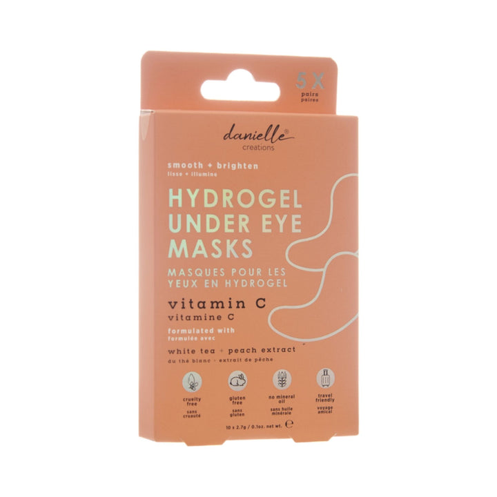 5pc Hydrogel Under Eye Masks - Vitamin C, White Tea & Peach Extract