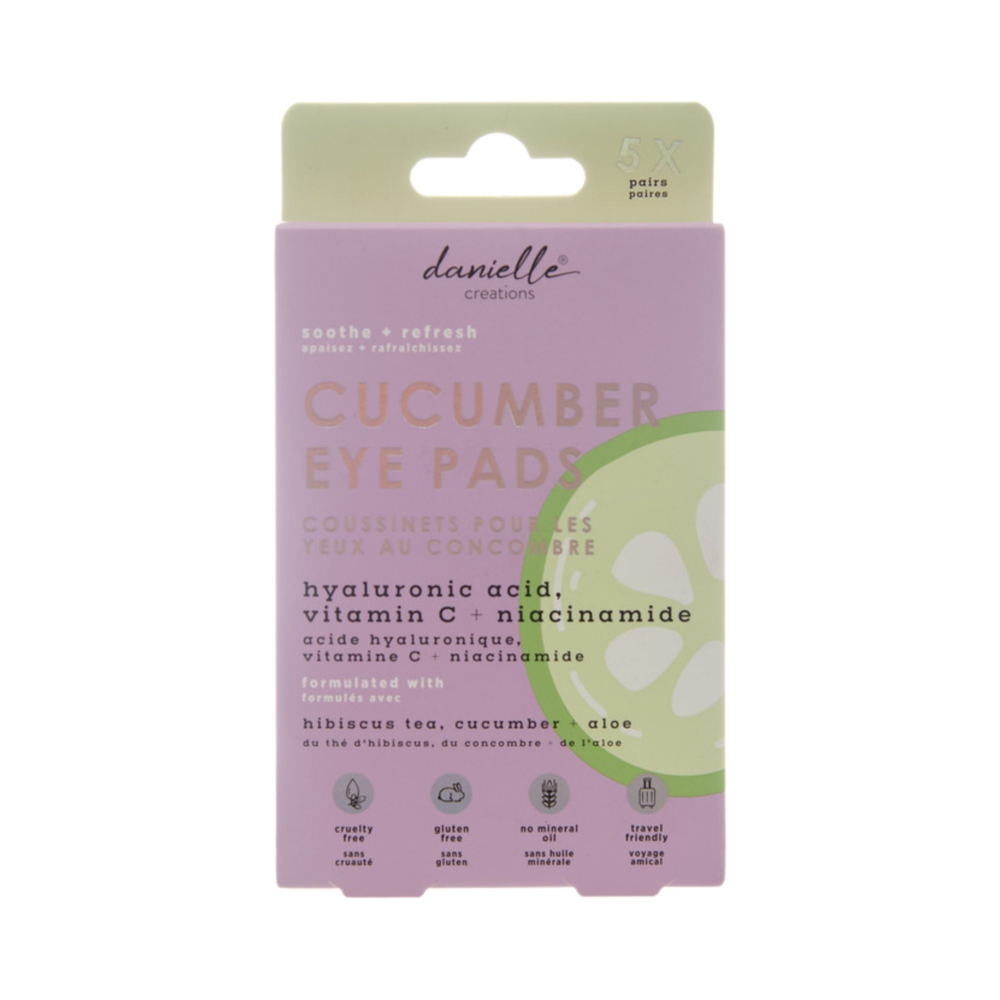 5pc Cucumber Eye Pads With Vitamin C, Hibiscus Tea & Aloe
