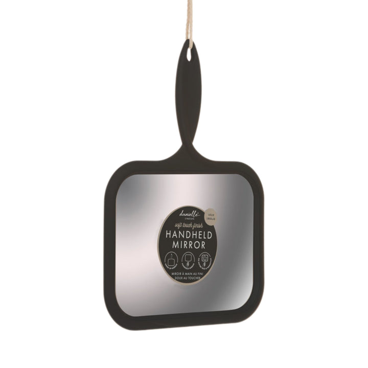 Danielle Large Handheld Mirror  - Black True Image