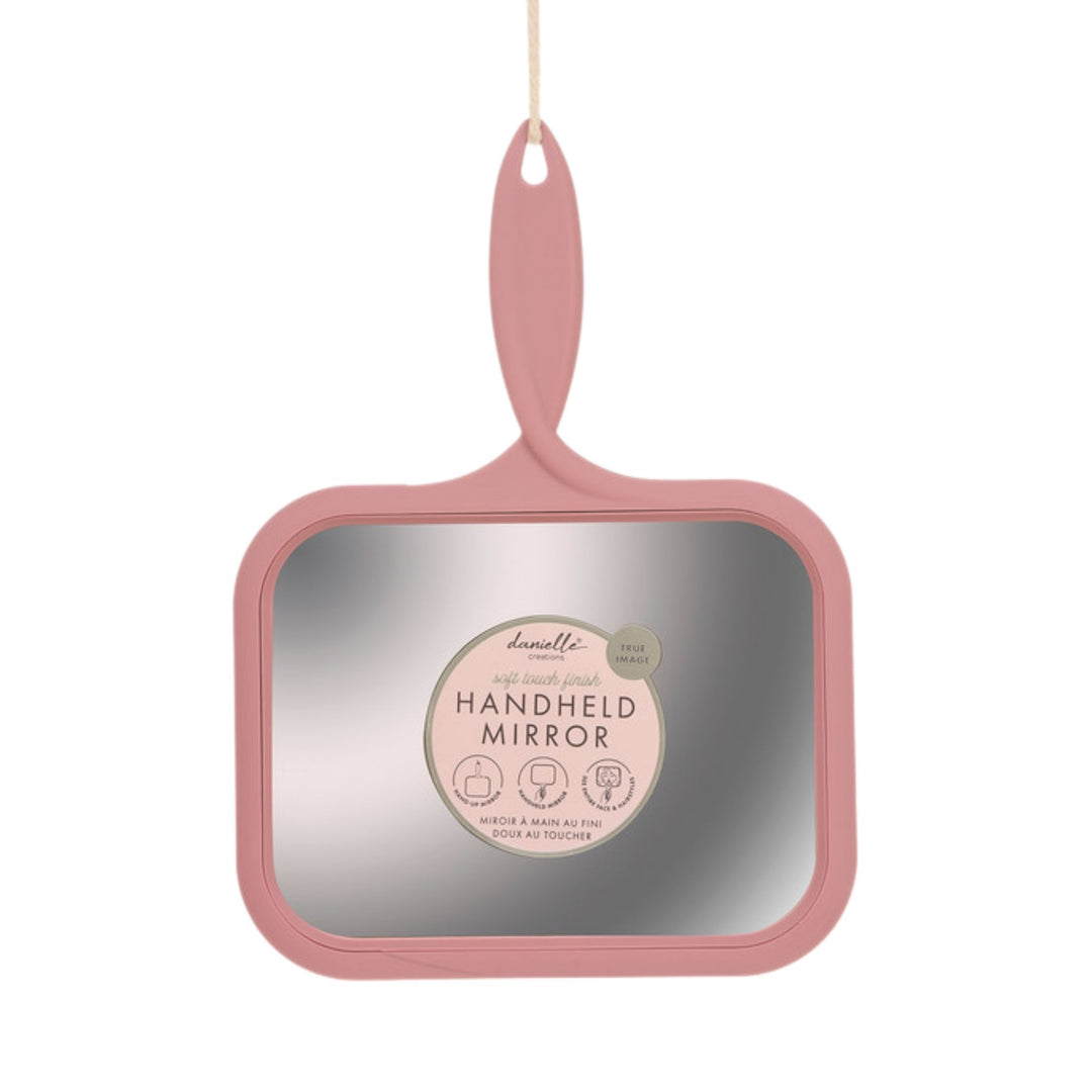Danielle Large Handheld Mirror  - Pink - True Image