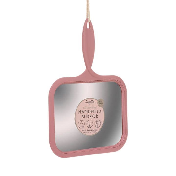 Danielle Large Handheld Mirror  - Pink - True Image