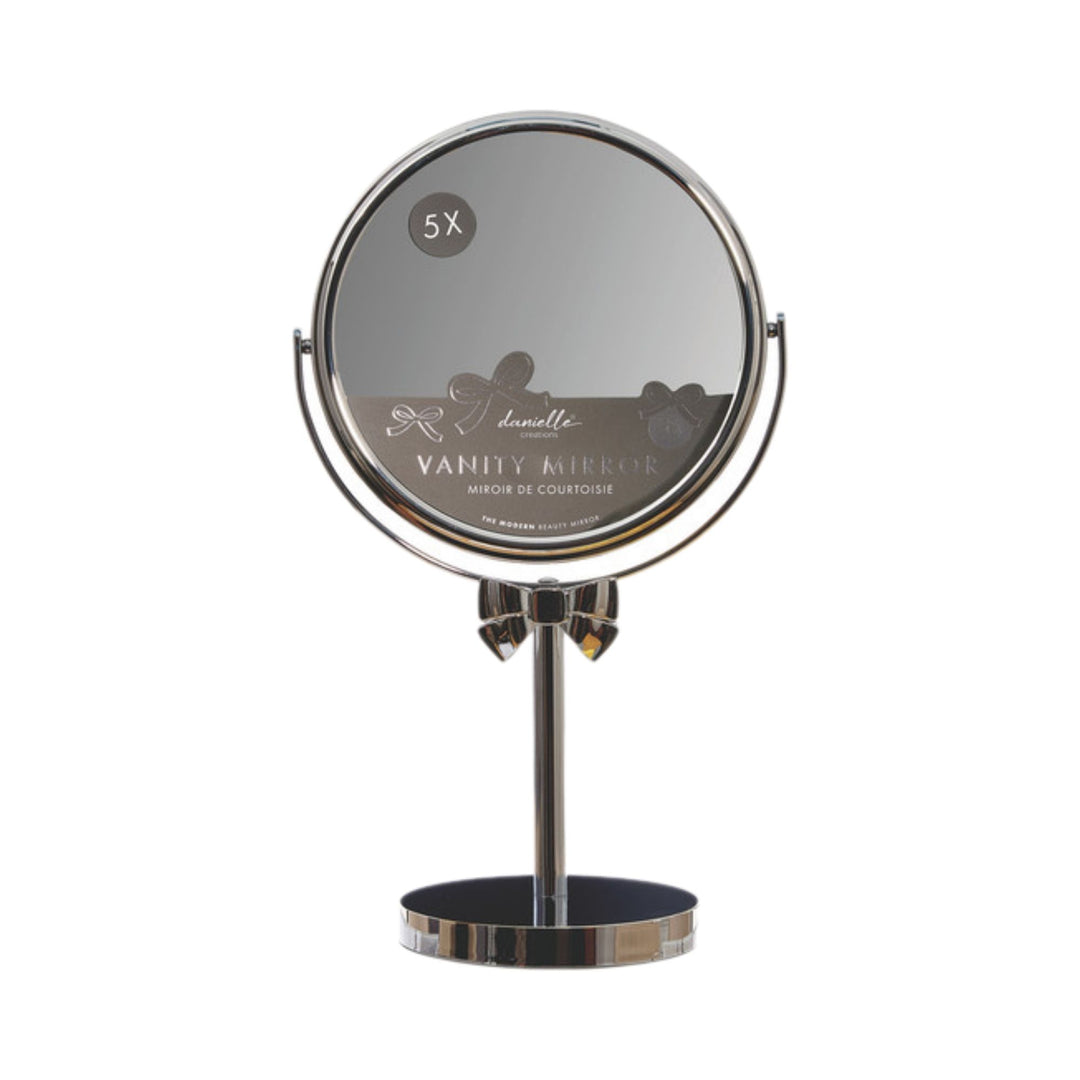 Danielle Chrome Bow Mirror  1x/5x Mag