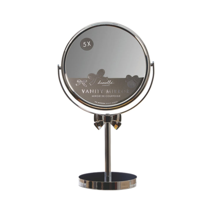 Danielle Chrome Bow Mirror  1x/5x Mag