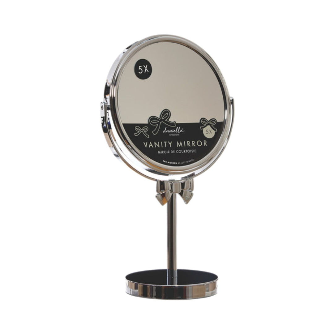 Danielle Chrome Bow Mirror  1x/5x Mag