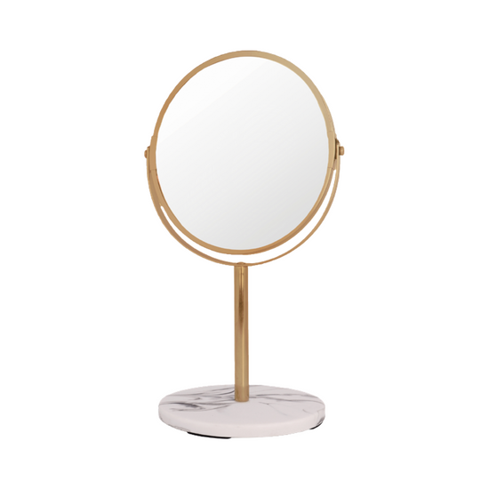 Load image into Gallery viewer, 5x Gold + Marble Midi Mirror
